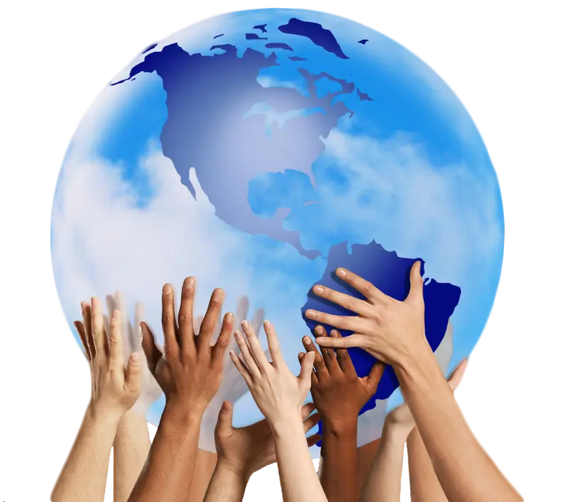 Hands Holding Globe for Unity
