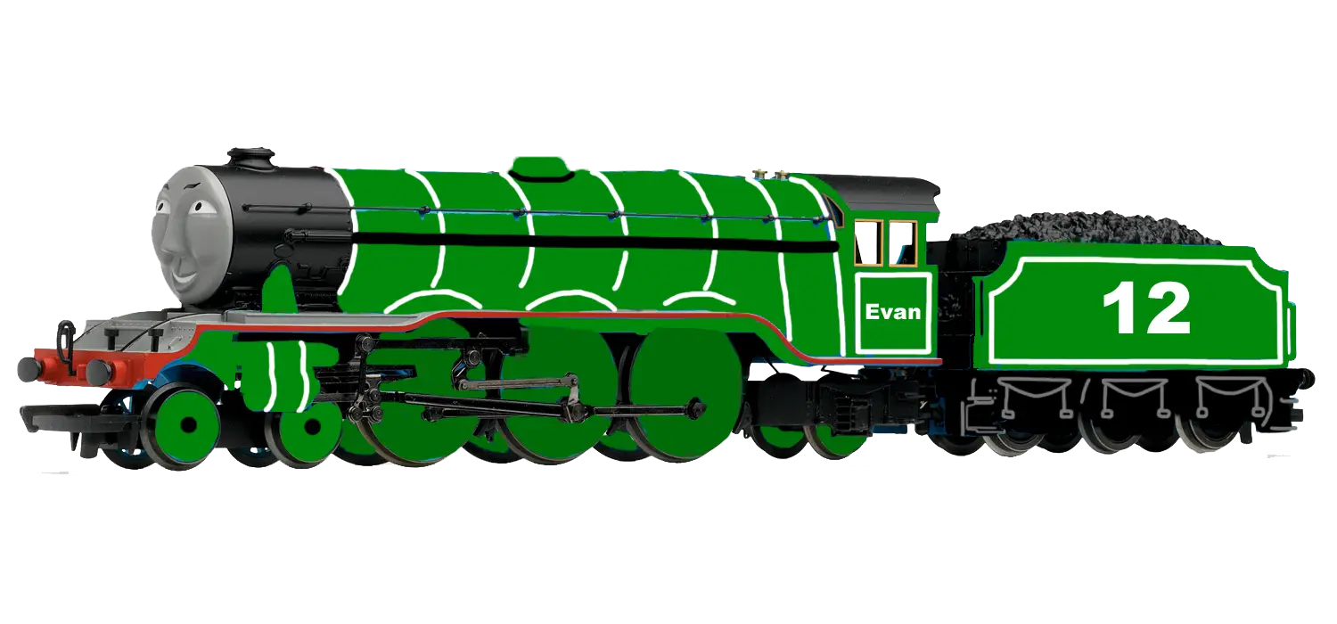 Green Train Engine Number 12