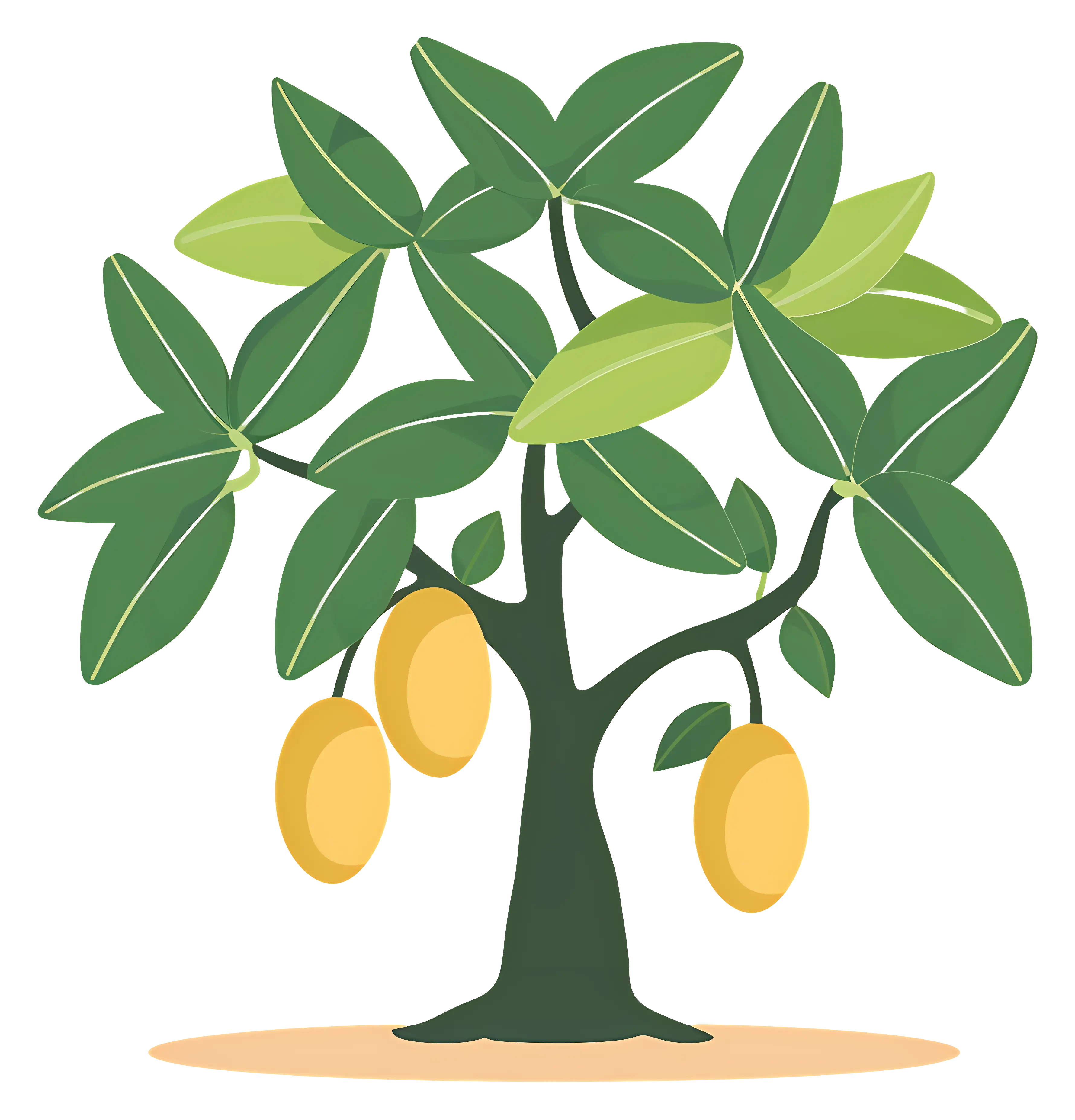 Small Mango Tree with Fruits