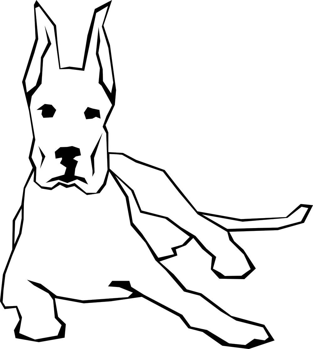 Sitting Dog Cartoon Illustration