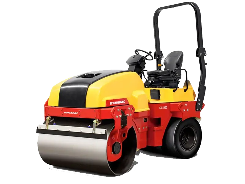 Yellow and Red Road Roller