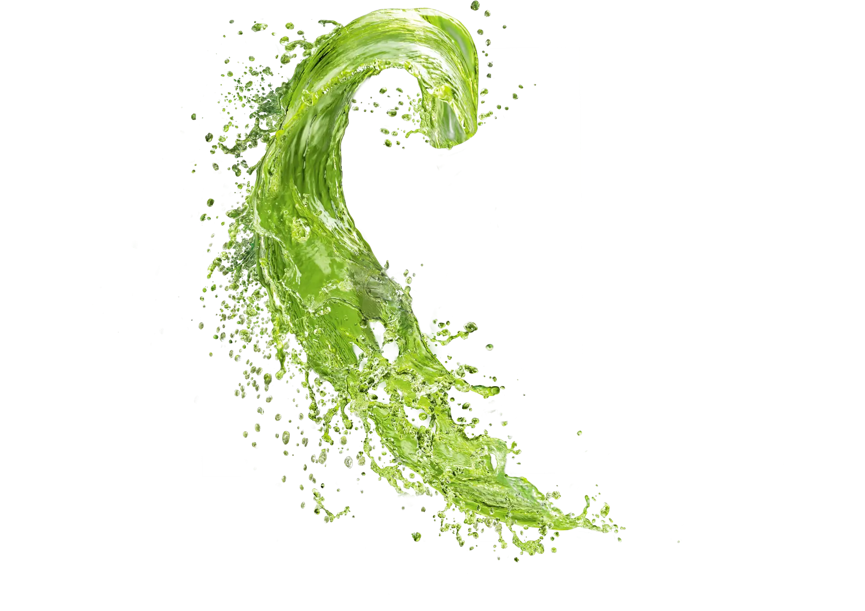 Abstract Green Wave Splash