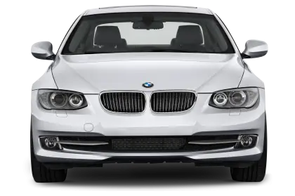 White Sedan Car Front View Design