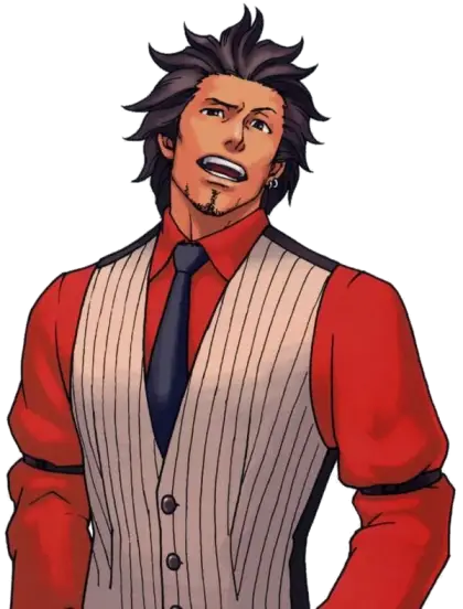 Cartoon Man in Vest and Tie