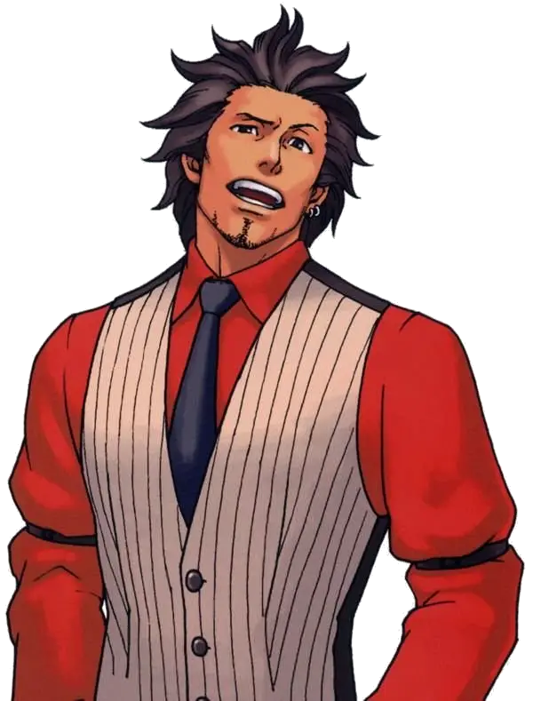 Cartoon Man in Vest and Tie