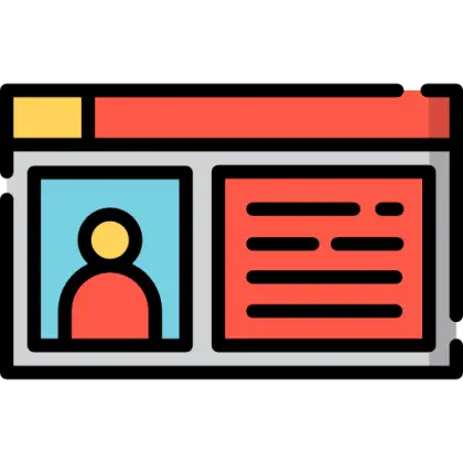ID Card Graphic in Flat Vector Style