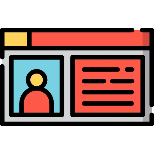 ID Card Graphic in Flat Vector Style