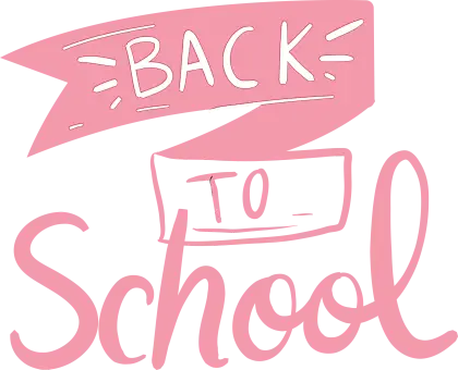 Back to School Banner in Pink Typography Design