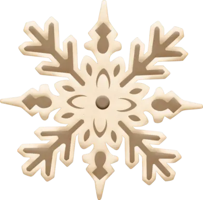 Wooden Snowflake Winter Decoration