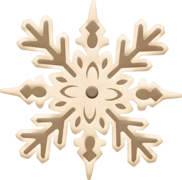 Wooden Snowflake Winter Decoration