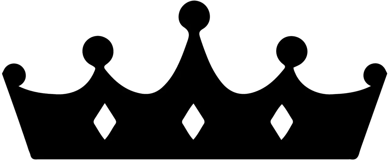 Black Simple Crown Design Logo