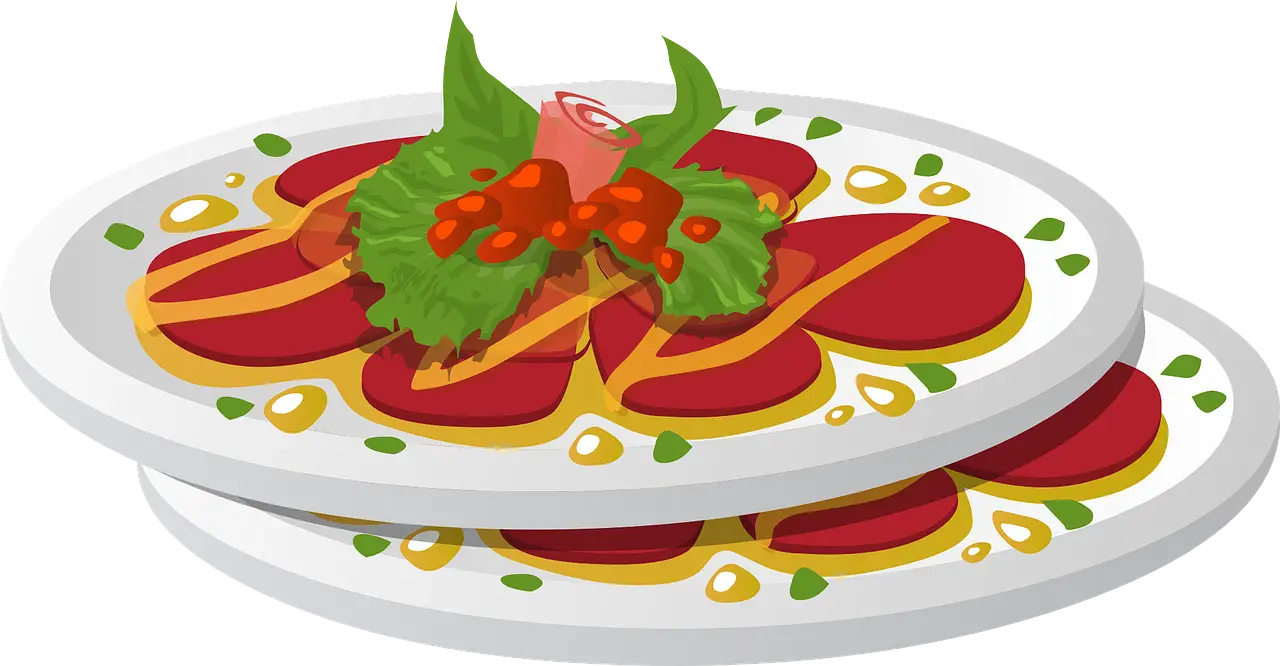 Decorative Food Plating Illustration