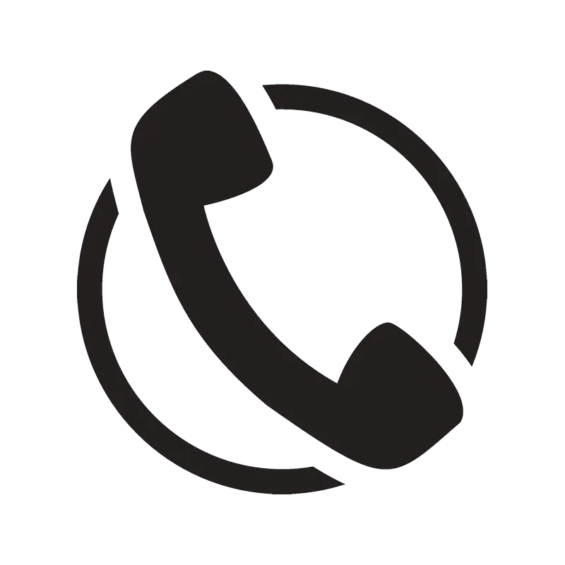 Black Telephone Logo Icon