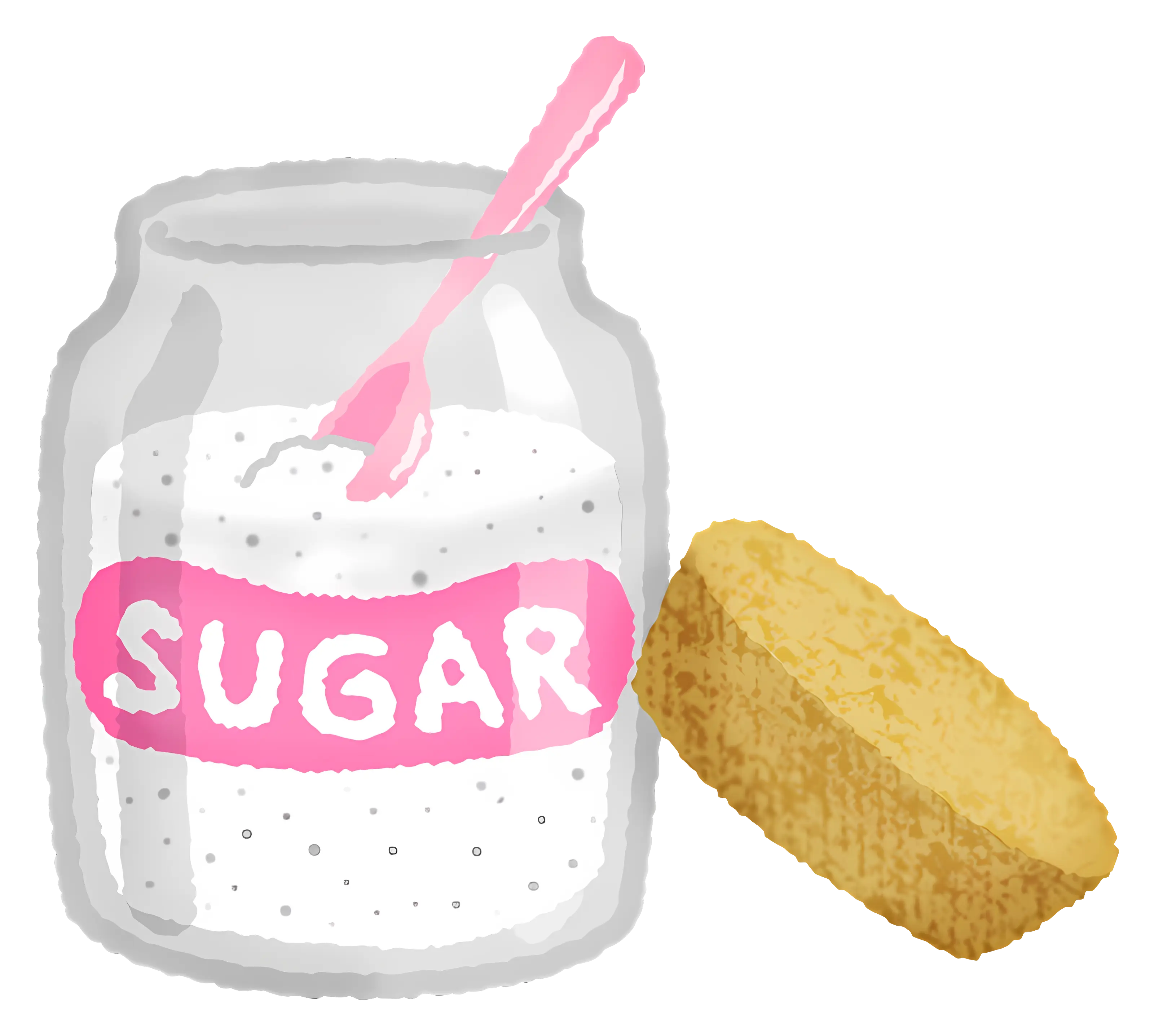 Jar of Sugar with Spoon Illustration