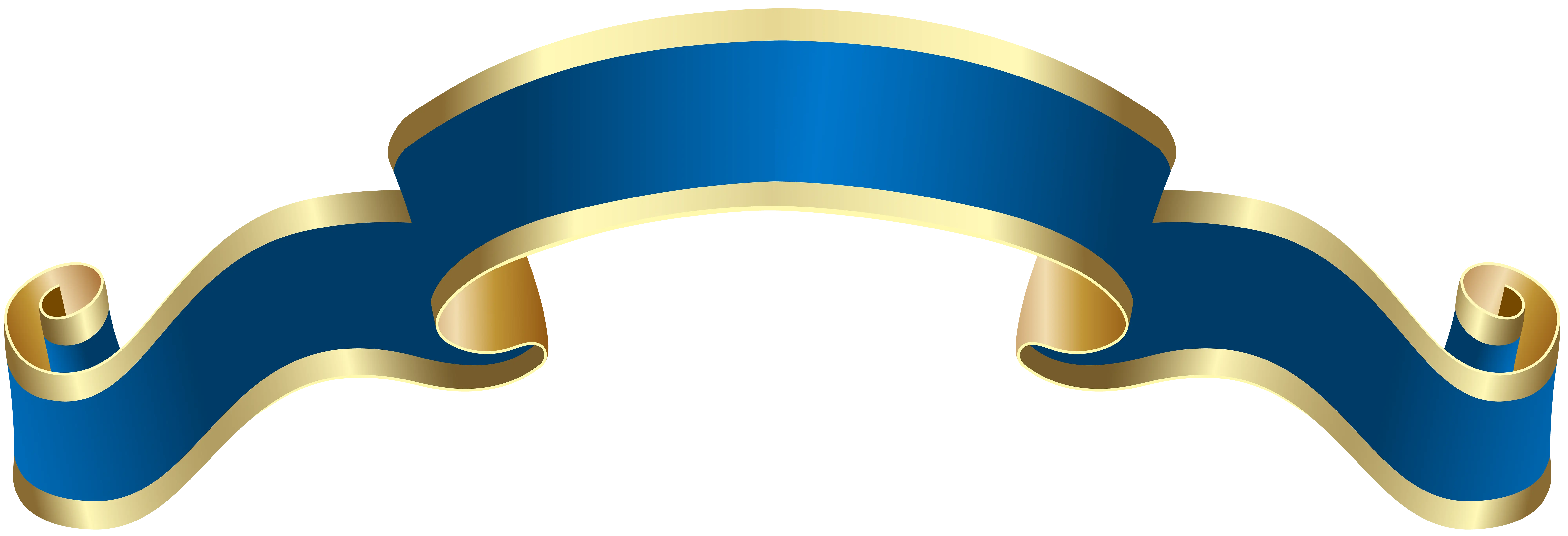 Blue and Gold Ribbon Banner