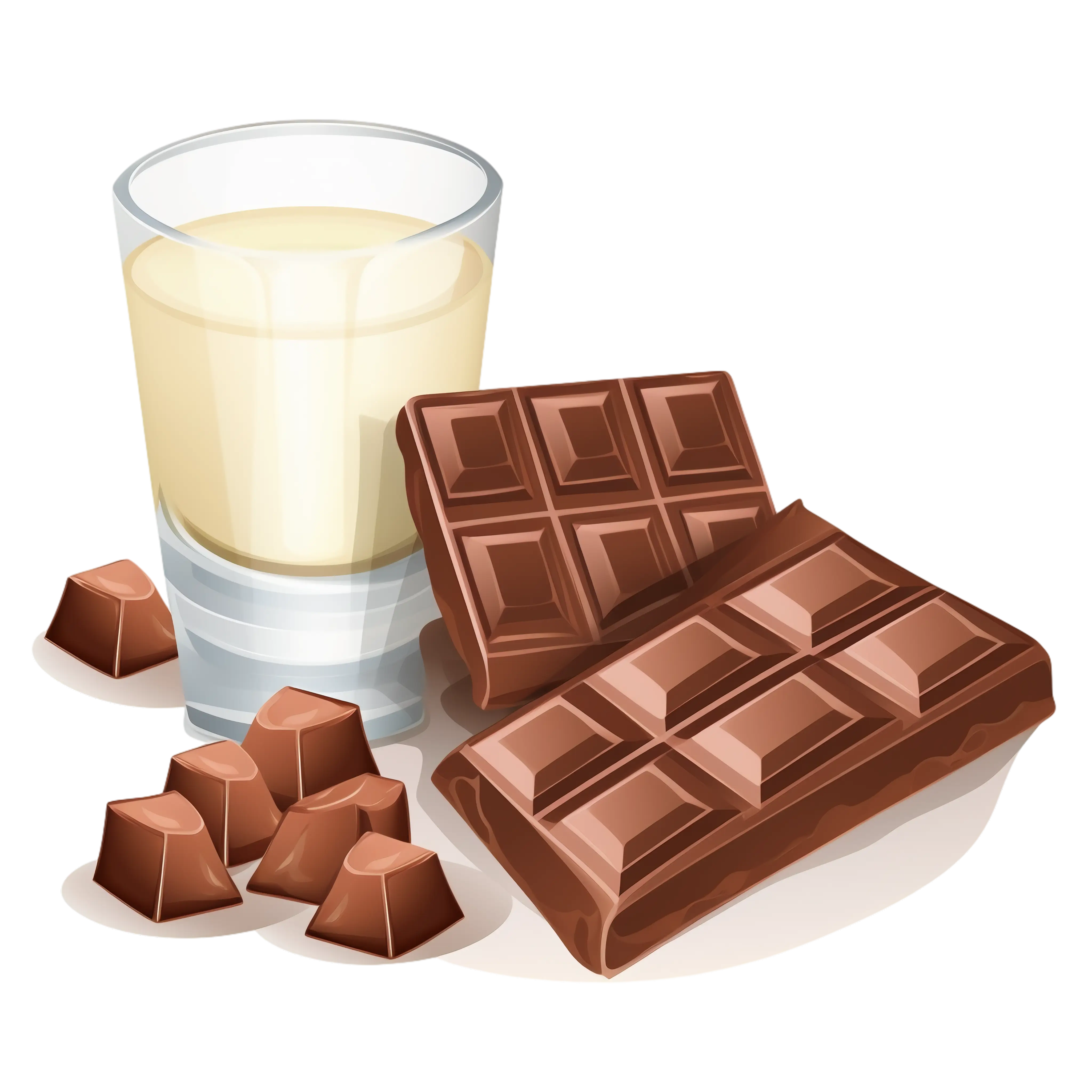 Milk and Chocolate Pieces for Snacks