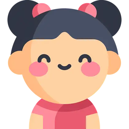 Smiling Cartoon Girl Icon