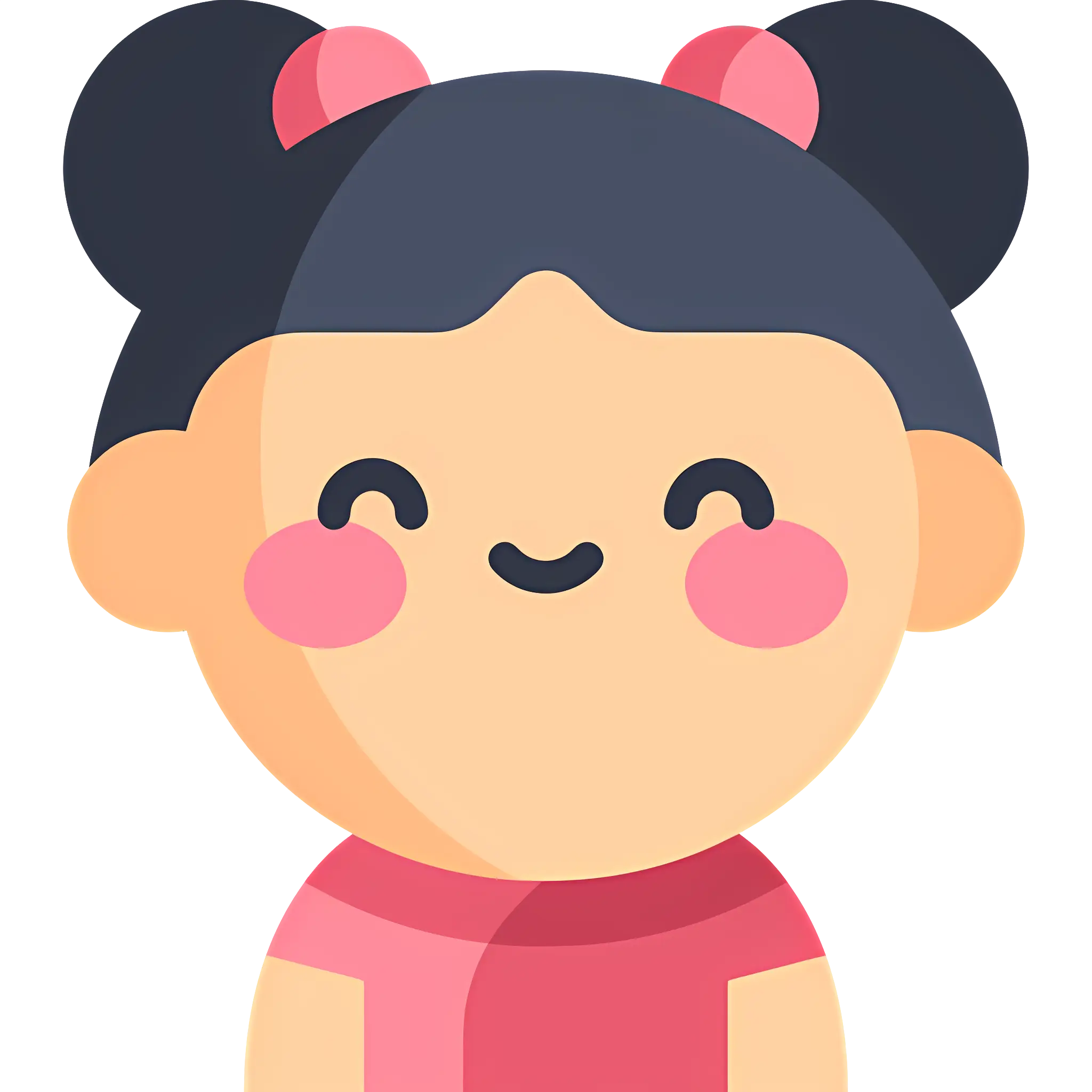 Smiling Cartoon Girl Icon