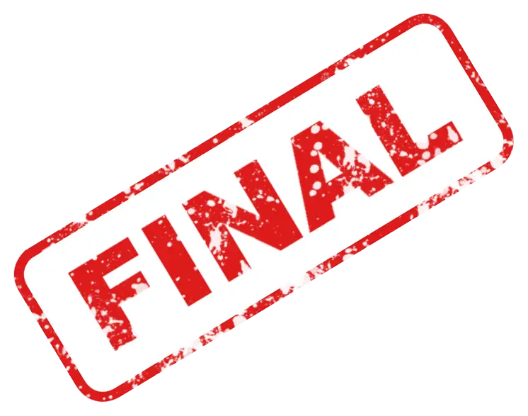Red Final Stamp