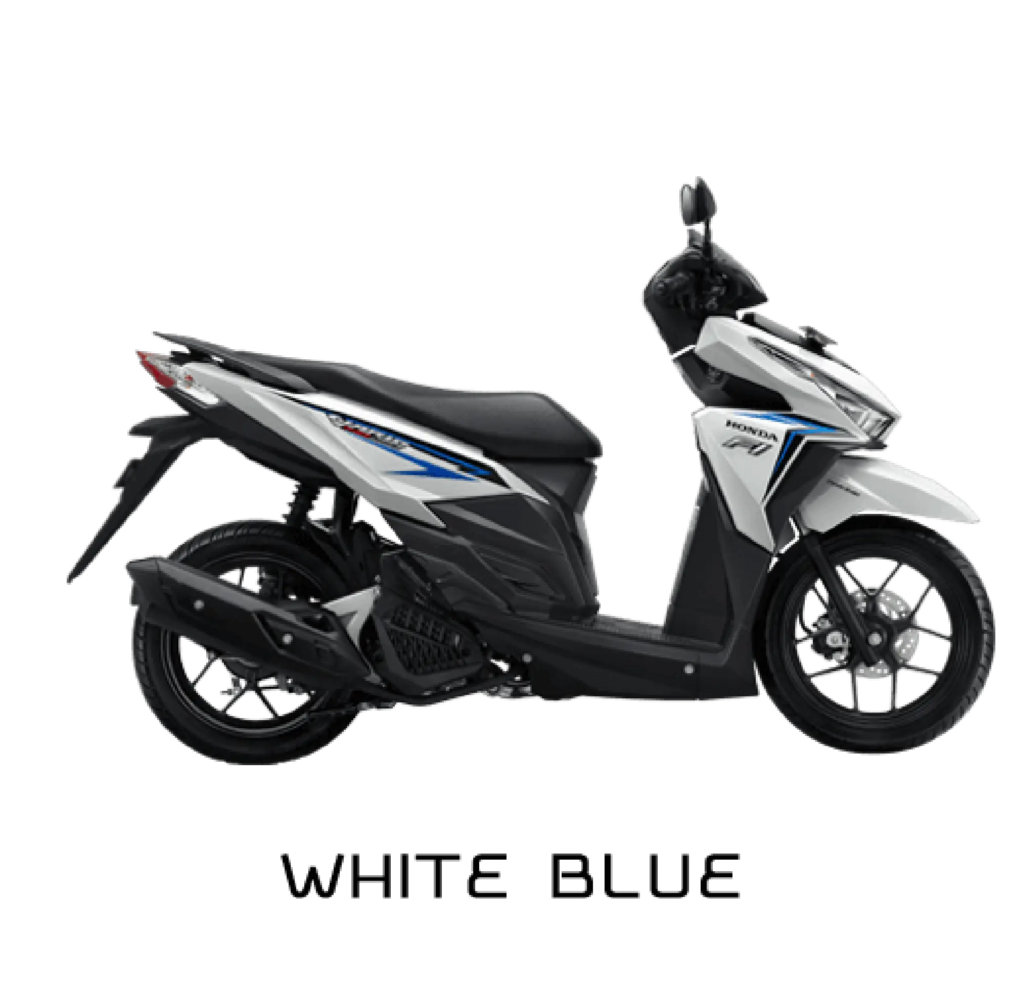 White and Blue Stylish Scooter Illustration