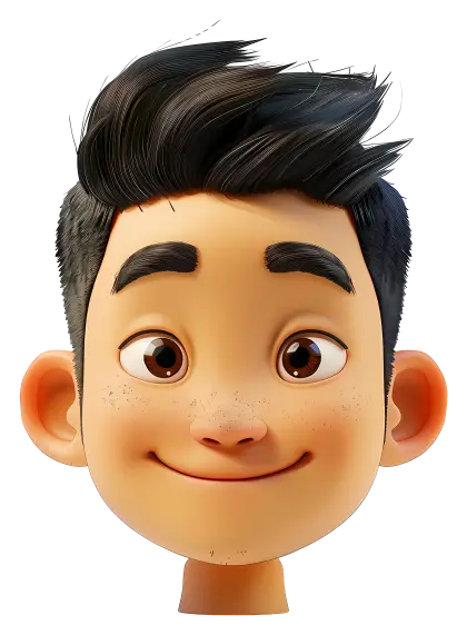 Smiling Cartoon Boy