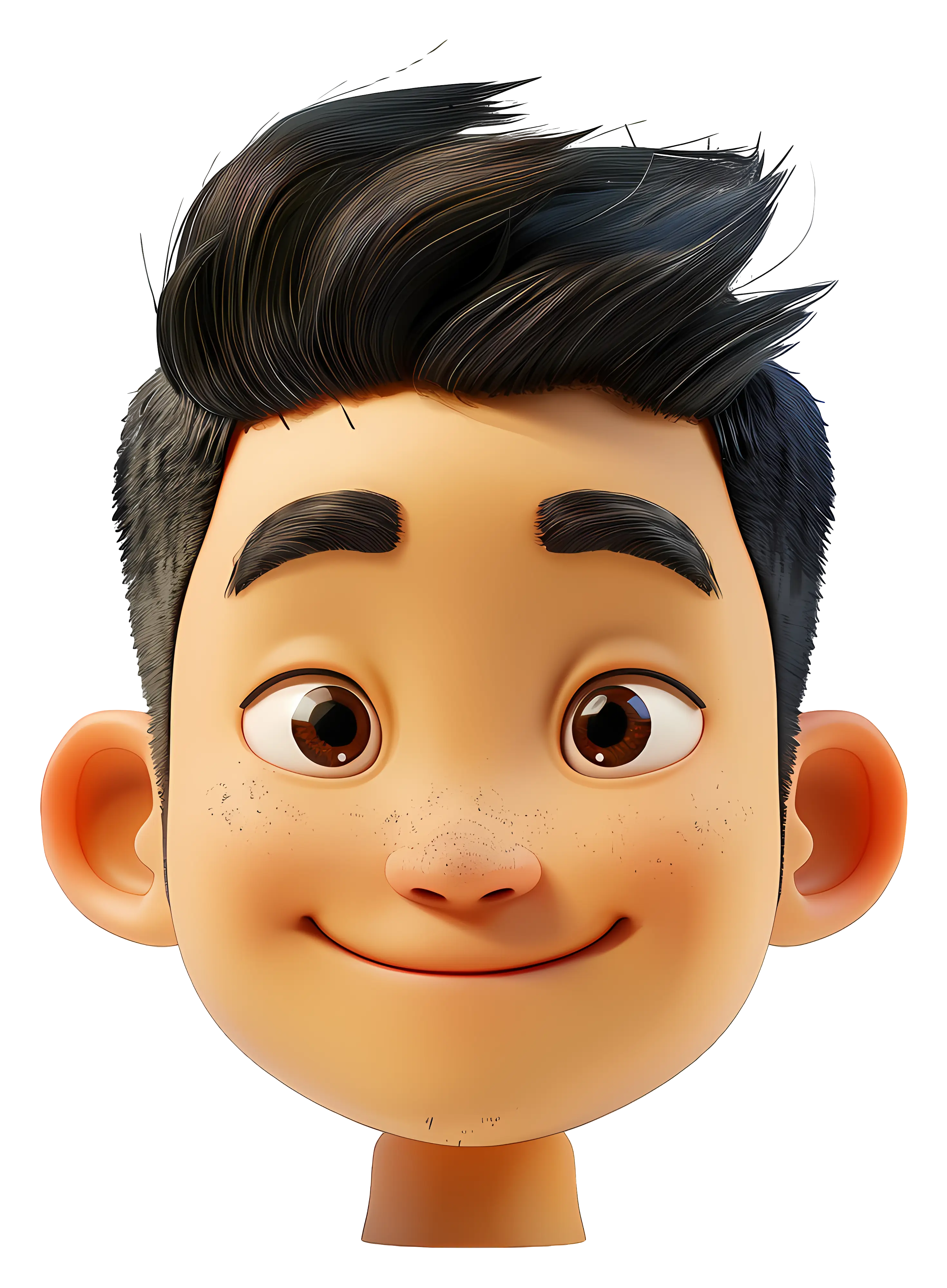 Smiling Cartoon Boy