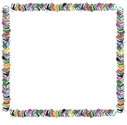 Colorful Book Border Frame