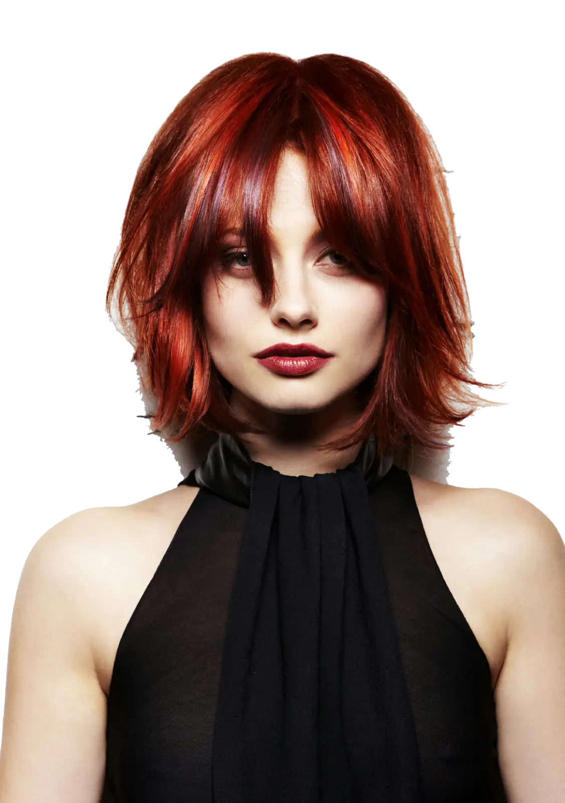 Woman with Stylish Red Hair