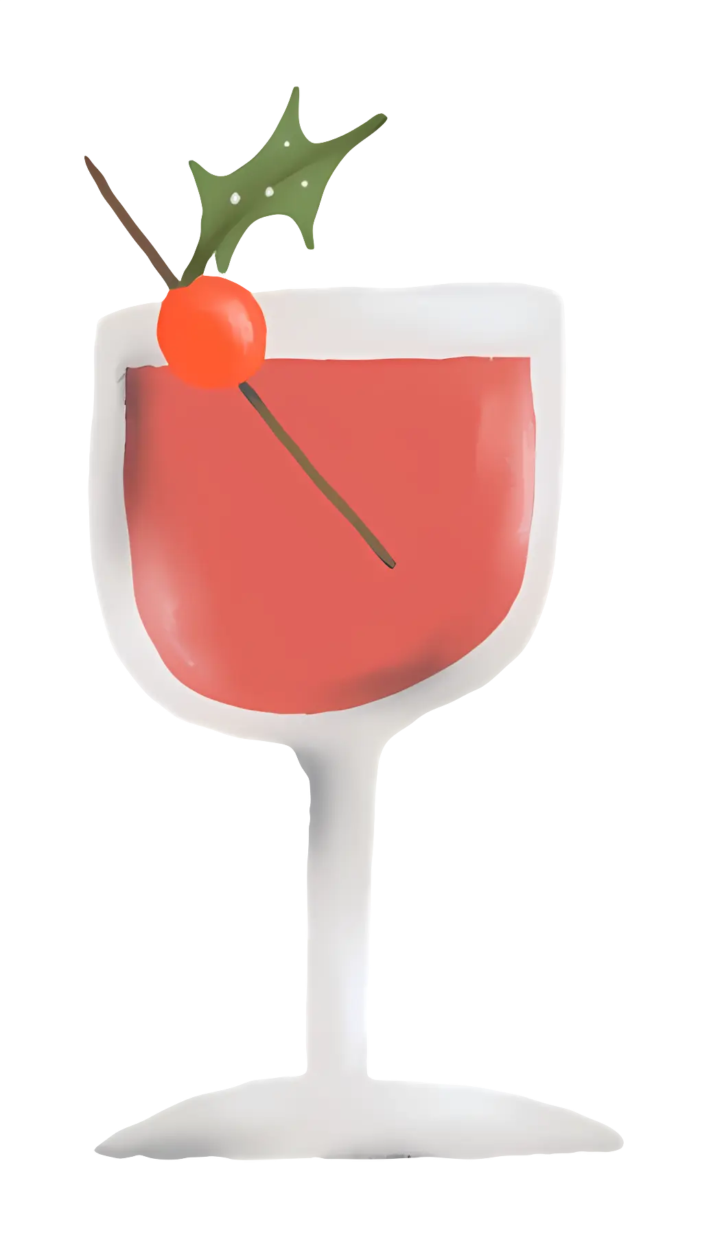 Festive Drink with Garnish