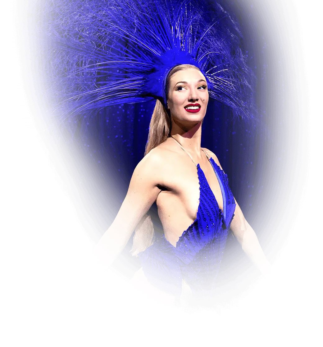 Performer in Blue Costume