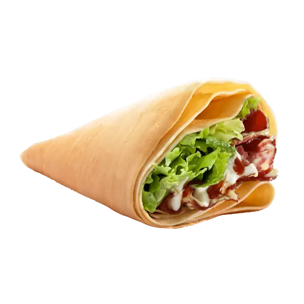 Delicious Wrap Sandwich with Lettuce and Sauce