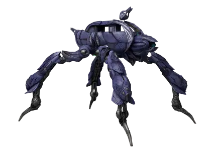 Blue Robotic Spider with Futuristic Design