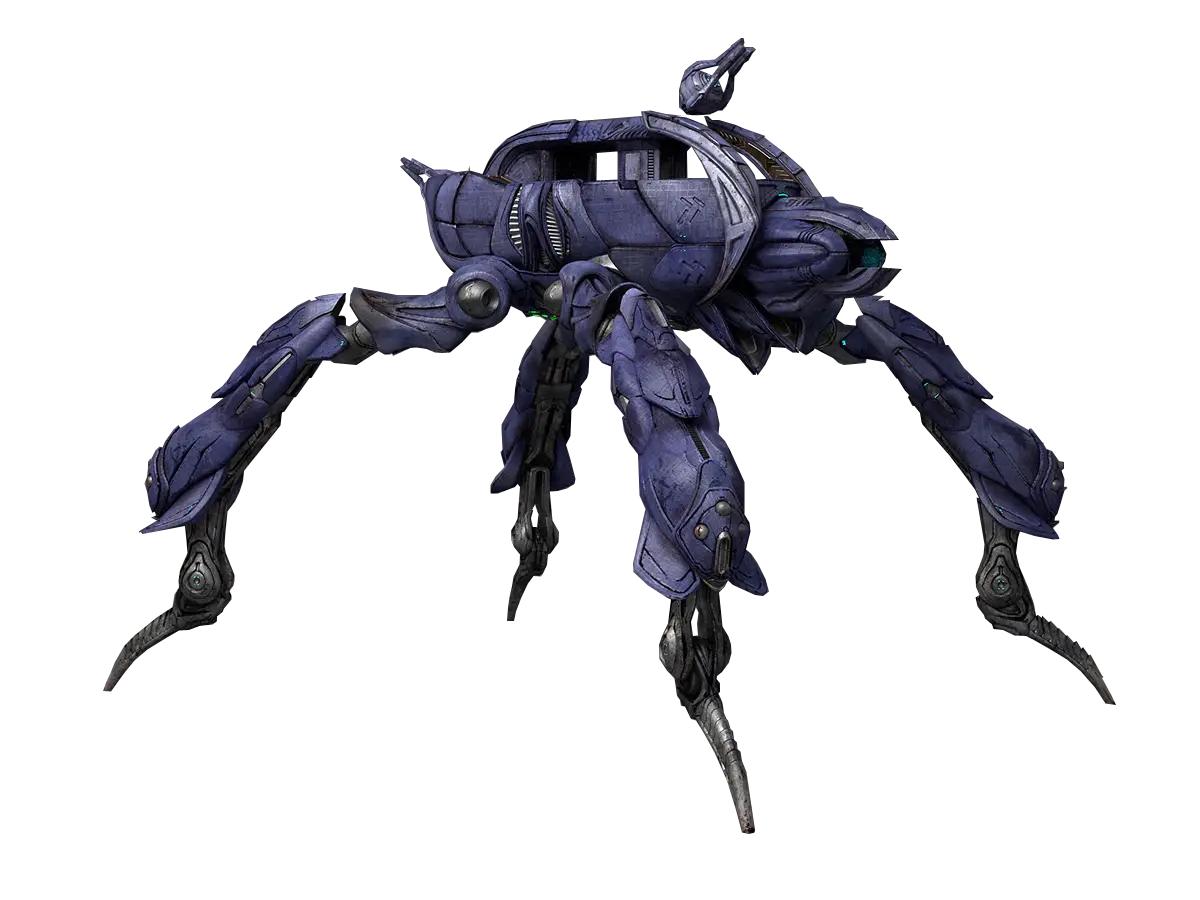 Blue Robotic Spider with Futuristic Design