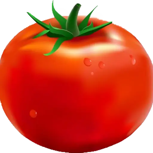 Perfectly Ripe Red Tomato Illustration