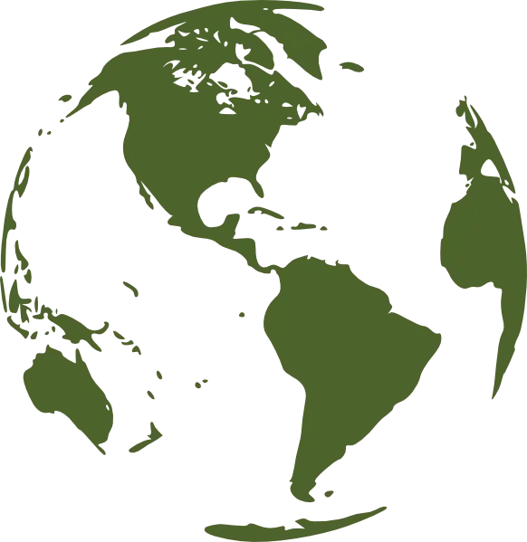 Green World Map Illustration
