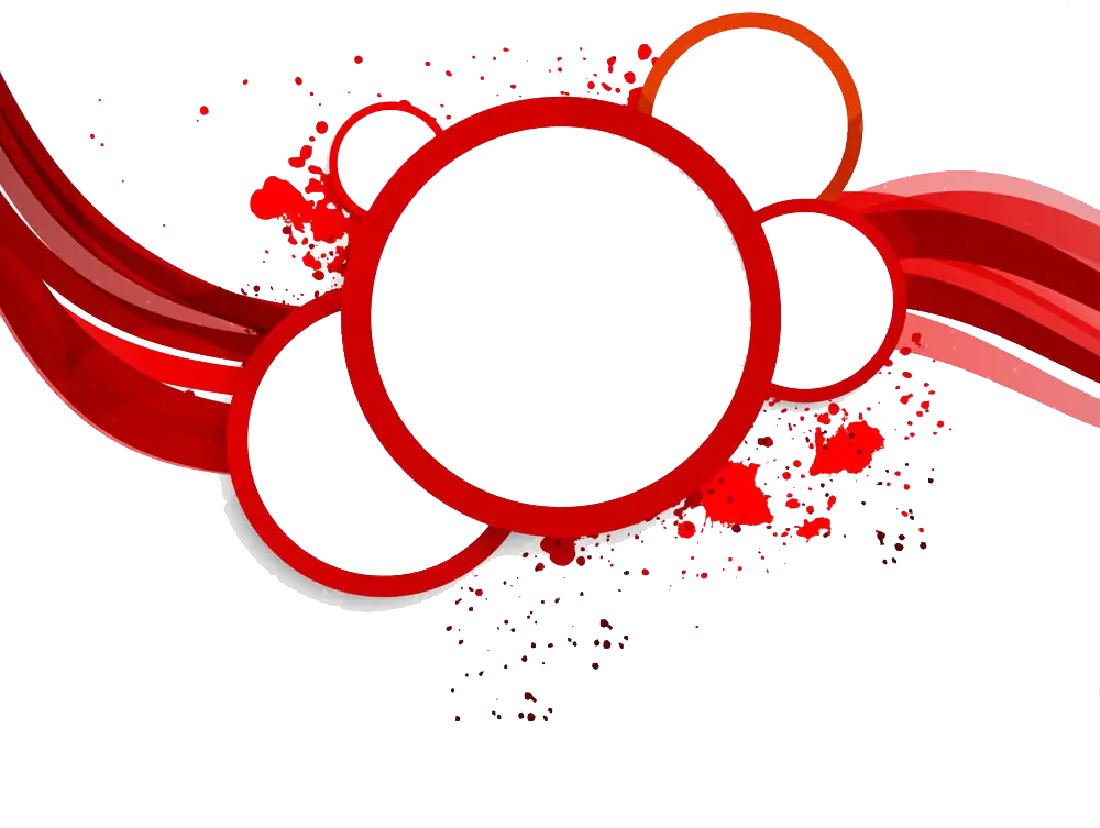 Red Abstract Circles Design
