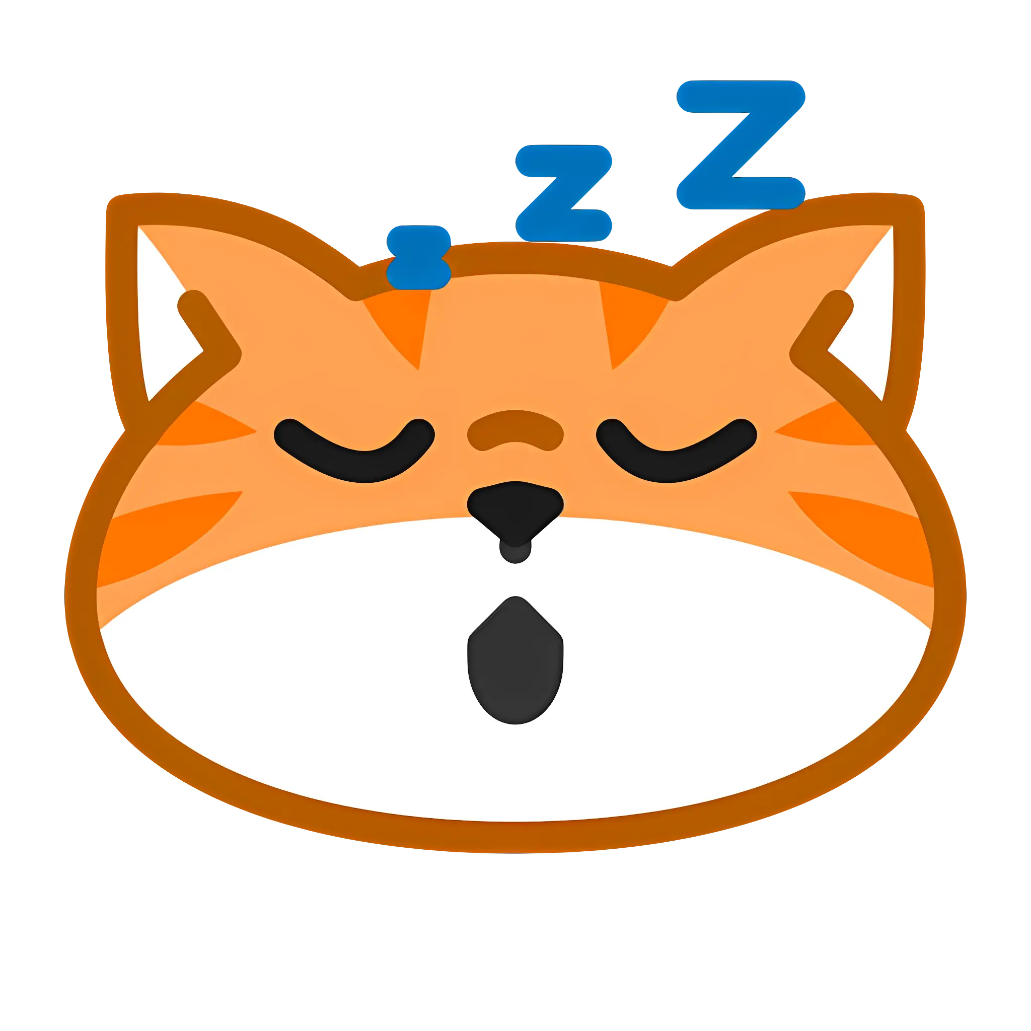 Adorable Sleeping Orange Cat Illustration