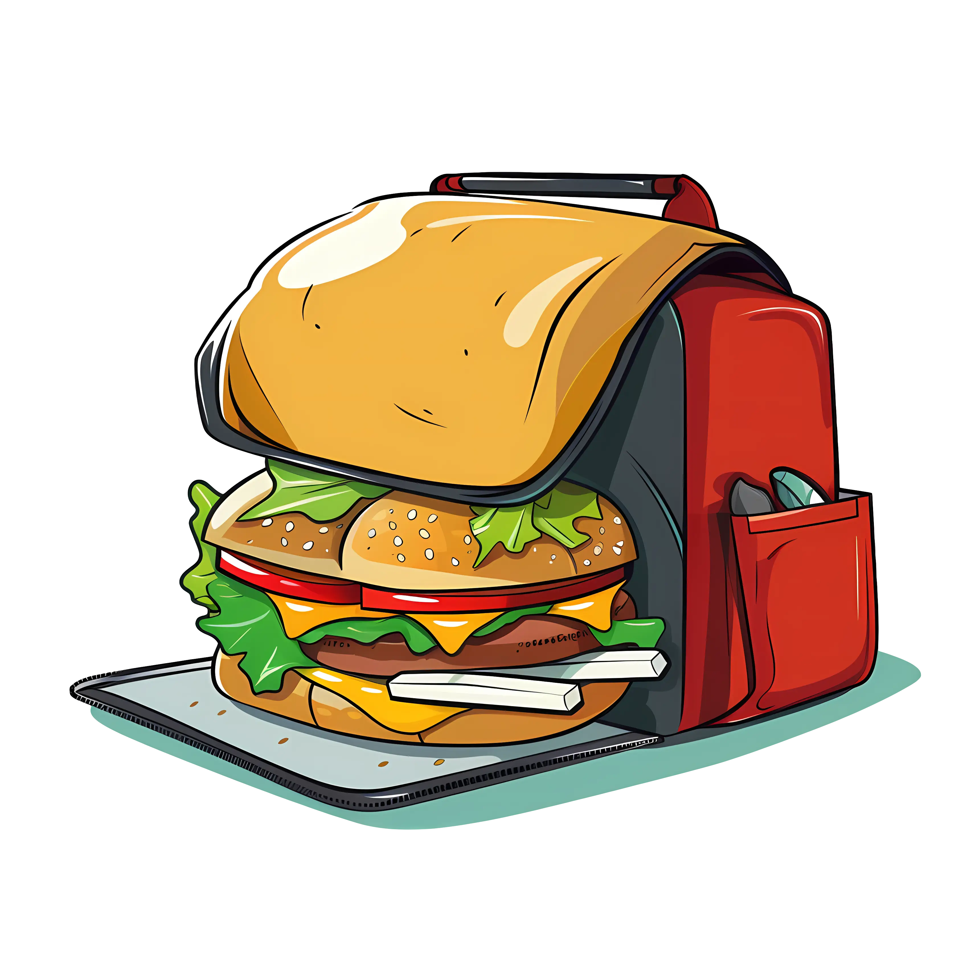 Hamburger in a Lunchbox