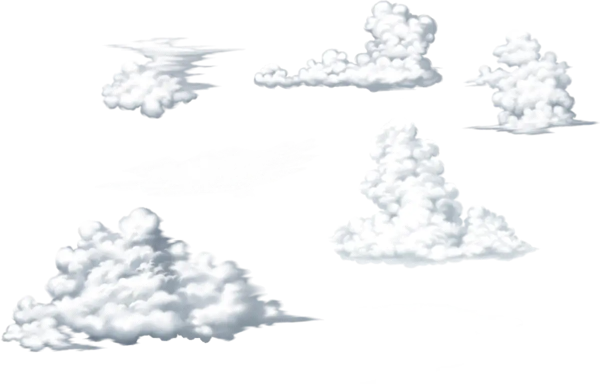 Fluffy White Clouds in the Sky