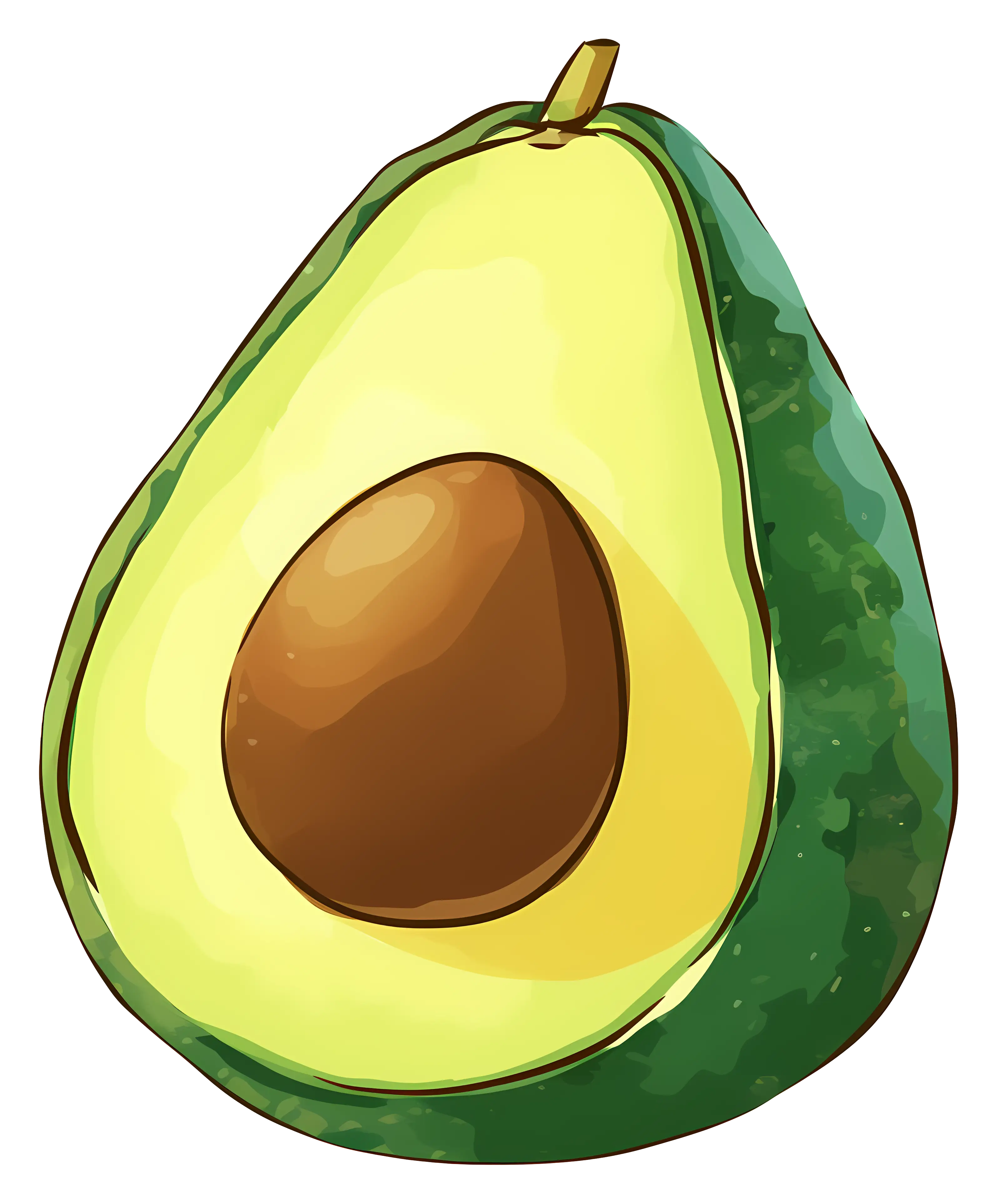 Cartoon Avocado Illustration