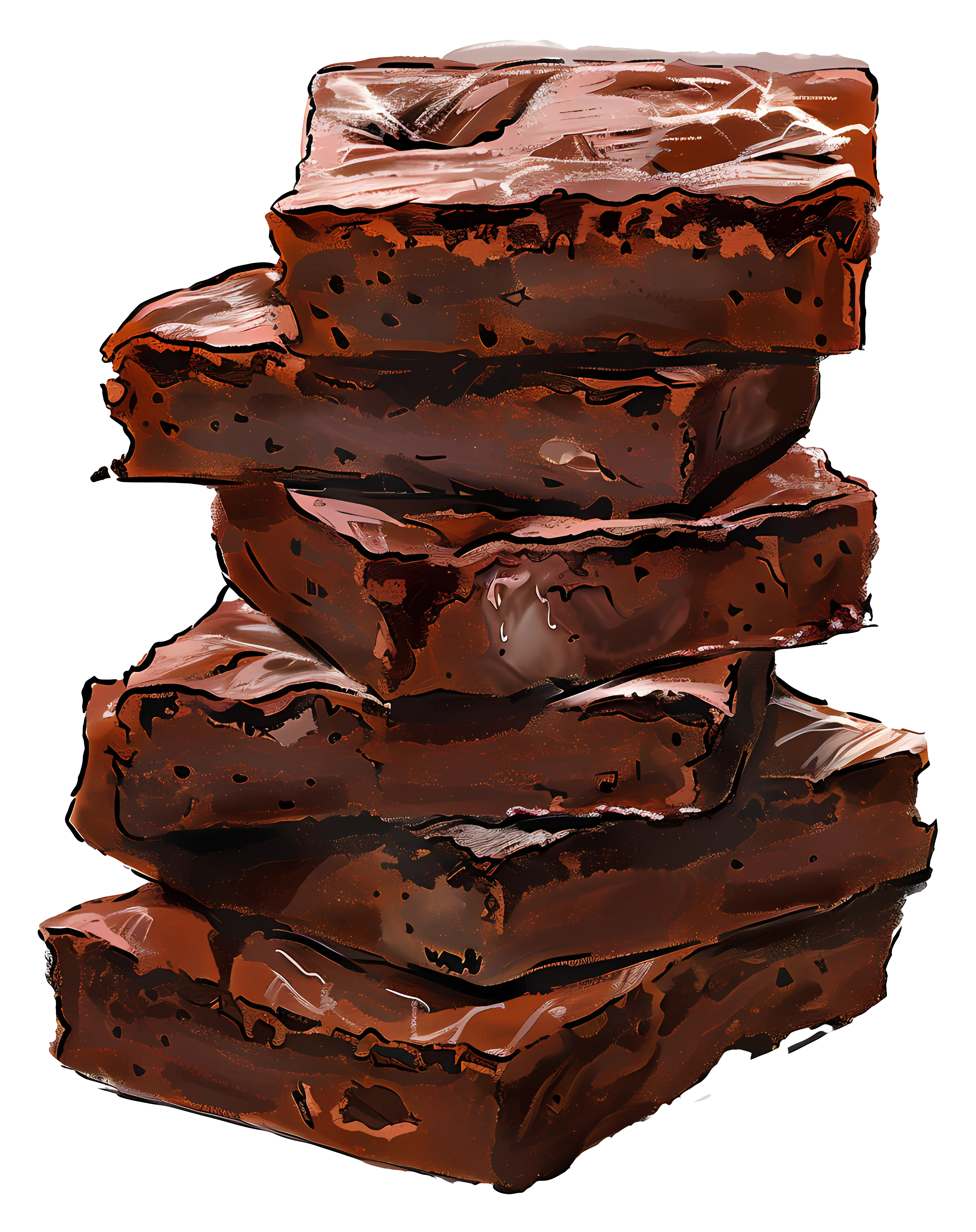 Stack of Chocolate Brownies