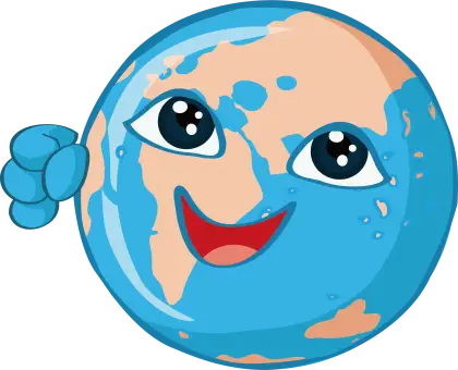 Smiling Earth Cartoon