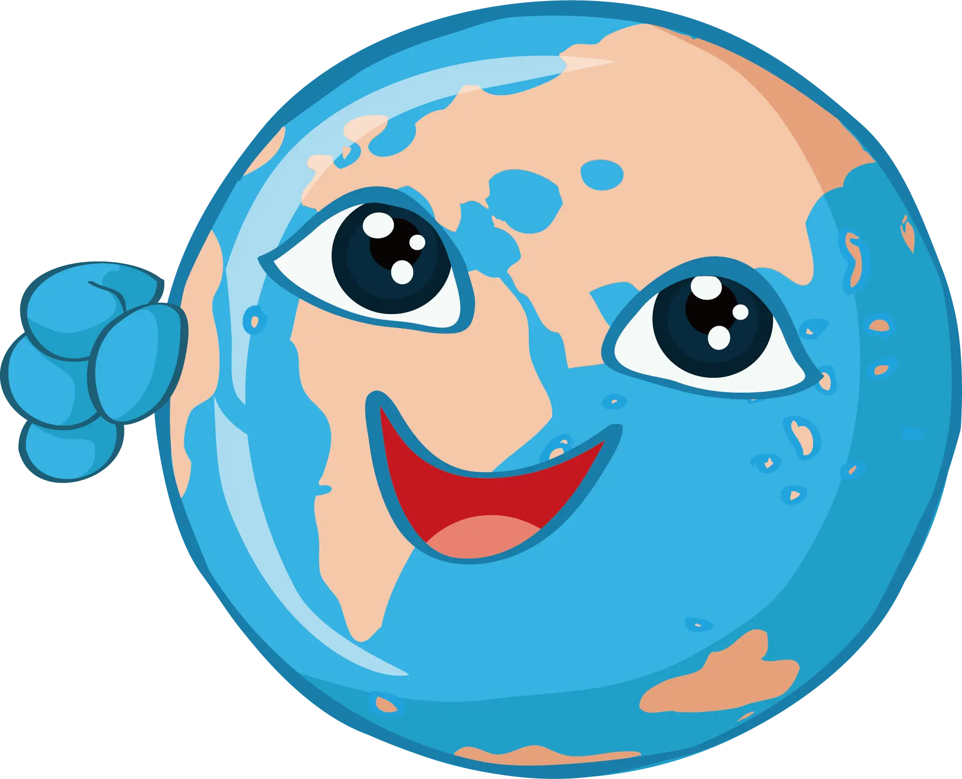 Smiling Earth Cartoon