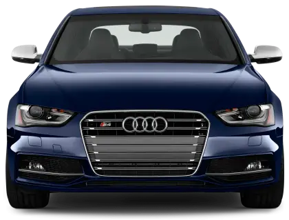 Front View of a Blue Modern Car