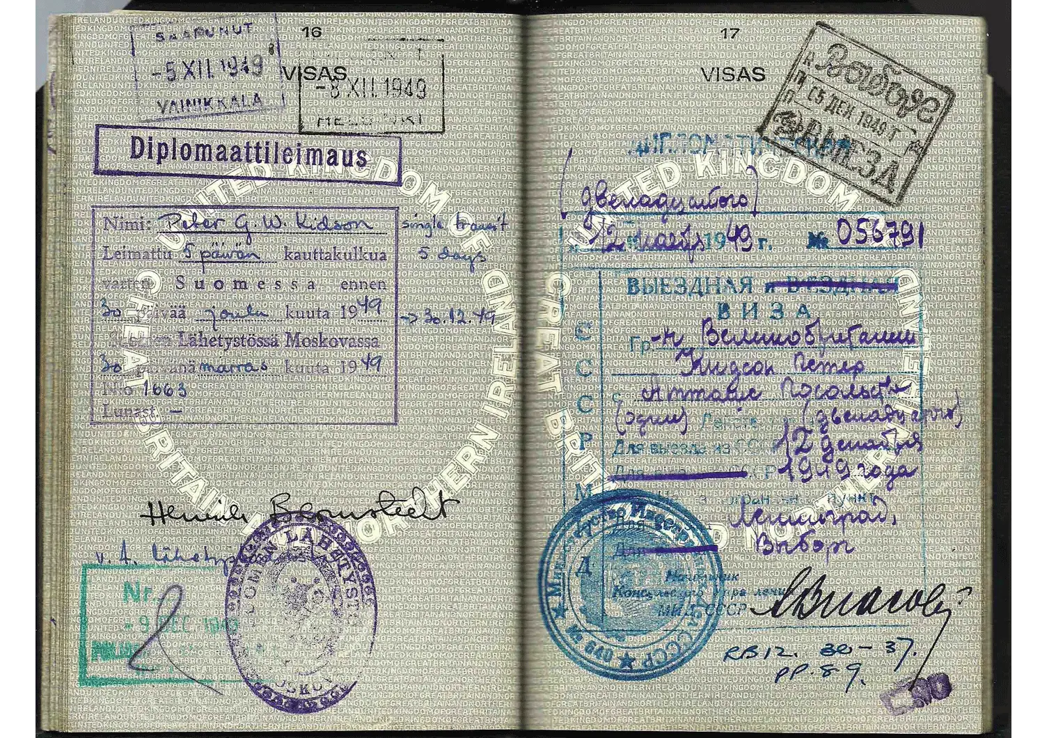 Passport Visa Pages with Multiple Stamps