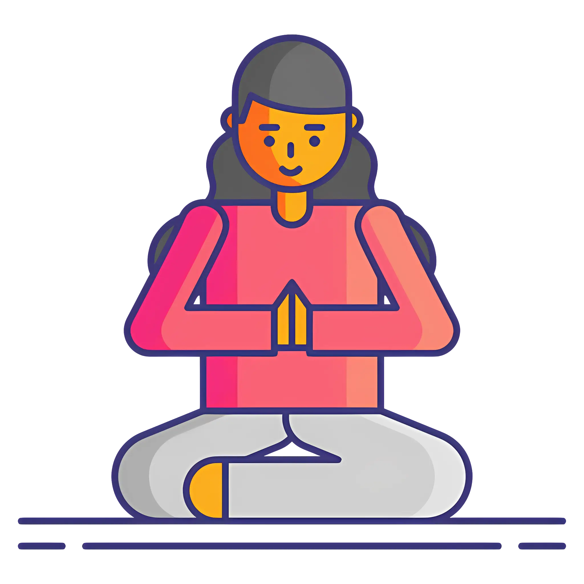 Meditation Pose Illustration