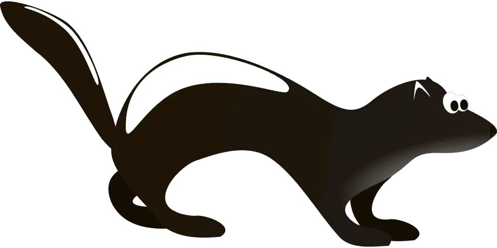 Cartoon Black Skunk Illustration