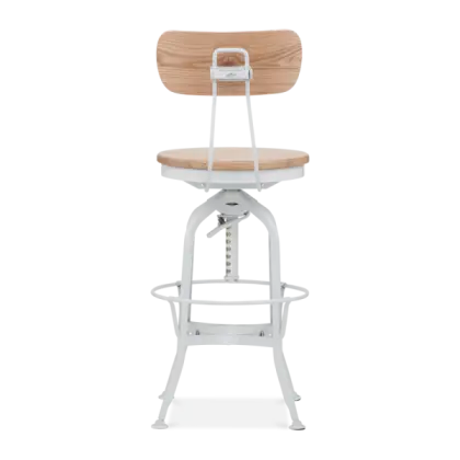 Industrial Chair with Metal and Wooden Elements