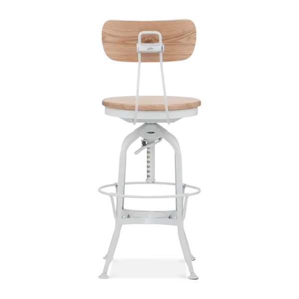 Industrial Chair with Metal and Wooden Elements