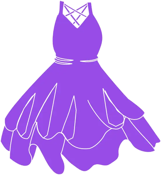 Purple Elegant Dress Illustration